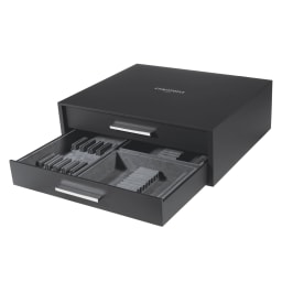 Christofle, L'âme de Christofle, stainless steel, Flatware set for 12 people (75 pieces) with chest