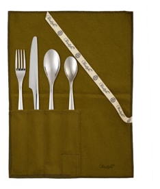 Christofle, L'âme de Christofle, stainless steel, La trousse with individual place settings (4 pieces)