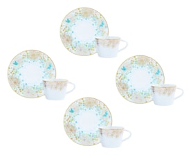 Bernardaud, Féerie, Coffee cup and saucer gift set of 4