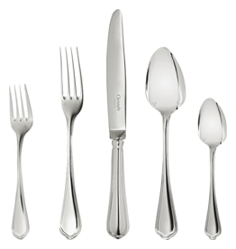 Christofle, Spatours, silver plated, Individual place settings (5 pieces)