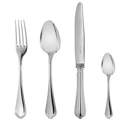 Christofle, Spatours, silver plated, Flatware set for 12 people (48 pieces)
