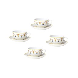 Bernardaud, Trianon, Tea cup and saucer set of 4