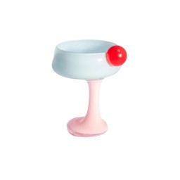 Helle Mardahl, Glasses and cups, Cocktail glass with a twist, pale pink