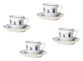 Bernardaud, Chateaubriand couleur, Espresso cup and saucer set of 4