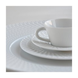 Bernardaud, Twist White, Espresso cup and saucer