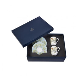 Raynaud, Paradis, Gift box 2 sets espresso (white cups and turquoise saucers)