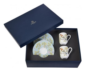 Raynaud, Paradis, Gift box 2 sets espresso (white cups and turquoise saucers)