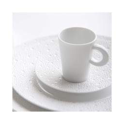 Bernardaud, Ecume White, Espresso cup and saucer