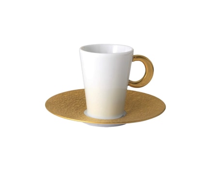 Bernardaud, Ecume Gold, Espresso cup and saucer