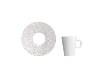 Bernardaud, Ecume Perle, Espresso cup and saucer