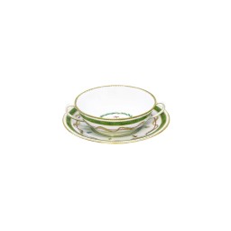 Haviland, Vieux Paris vert, Soup cup and saucer