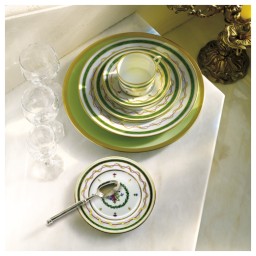 Haviland, Vieux Paris vert, Soup plate without rim
