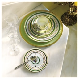 Haviland, Vieux Paris vert, Deep platter
