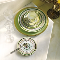Haviland, Vieux Paris vert, Oblong cake platter