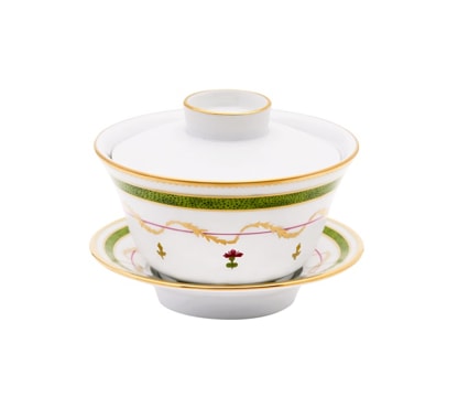 Haviland, Vieux Paris vert, Chinese teacup and saucer