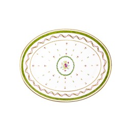 Haviland, Vieux Paris vert, Oval dish, small