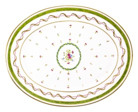 Haviland, Vieux Paris vert, Oval dish, small