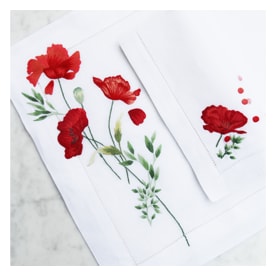 Valombreuse, Coquelicot table linen, Placemat and napkin set