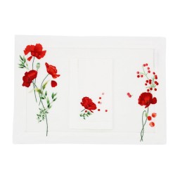 Valombreuse, Coquelicot table linen, Placemat and napkin set