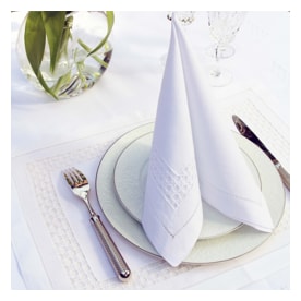 Valombreuse, Jours coco table linen, Placemat and napkin set, white