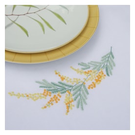 Valombreuse, Mimosa table linen, Placemat and napkin set