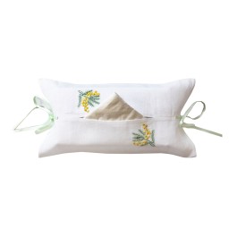 Valombreuse, Mimosa table linen, Rectangular tissue box cover