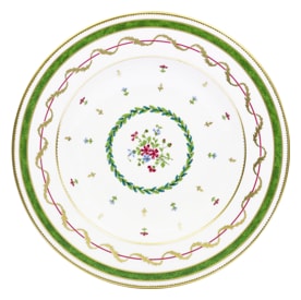 Haviland, Vieux Paris vert, Set of 2 rim soup plates