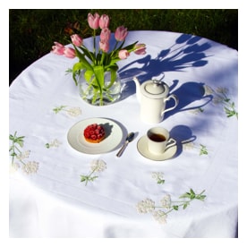 Valombreuse, Angélique table linen, Tablecloth, square