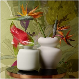 Fürstenberg, Fluen white, Vase, pastel pink