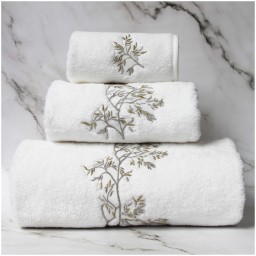 Valombreuse, Nagoya bath linen, Face towel, gold and silver