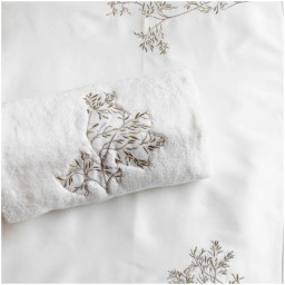 Valombreuse, Nagoya bath linen, Face towel, gold and silver