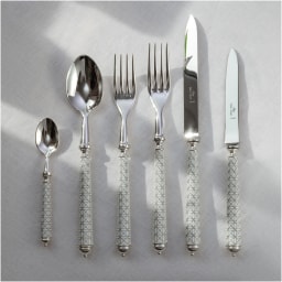 Alain Saint-Joanis, Croisette White, silver plated, Serving fork