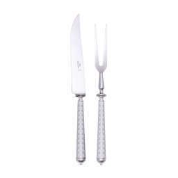 Alain Saint-Joanis, Croisette White, silver plated, Carving set