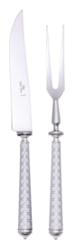 Alain Saint-Joanis, Croisette White, silver plated, Carving set