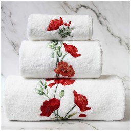 Valombreuse, Coquelicot bath linen, Face Towel