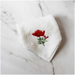 Valombreuse, Coquelicot bath linen, Face Towel