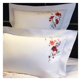 Valombreuse, Coquelicot bed linen, Set of 2 pillowcases, square