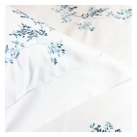 Valombreuse, Nagoya bed linen, Set of 2 pillowcases, square blue