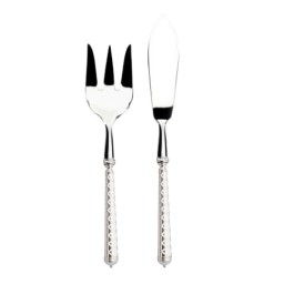 Alain Saint-Joanis, Losange, silver plated, Fish serving set