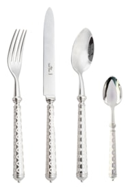 Alain Saint-Joanis, Losange, silver plated, Flatware set for 1 person (4 pieces)