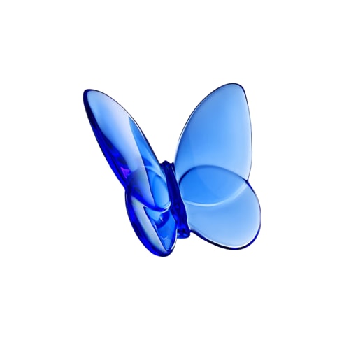 Baccarat, Lucky Butterflies, Butterfly sculpture, blue