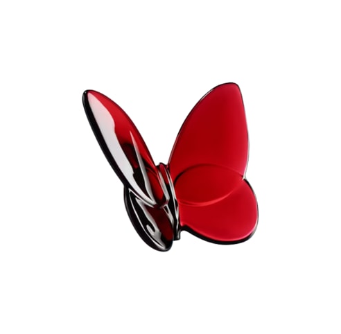 Baccarat, Lucky Butterflies, Butterfly sculpture, red