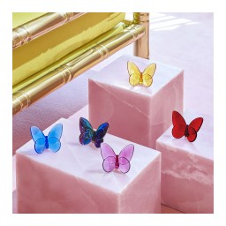 Baccarat, Lucky Butterflies, Butterfly sculpture, turquoise