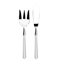Alain Saint-Joanis, Croisette White, silver plated, Fish serving set