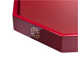 Baccarat, Octogone trays and coasters, Tray large, red
