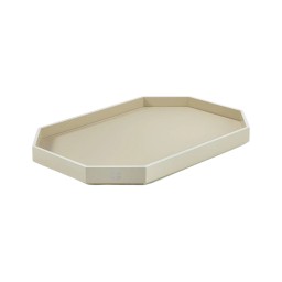 Baccarat, Octogone trays and coasters, Tray large, ivory