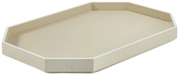 Baccarat, Octogone trays and coasters, Tray large, ivory