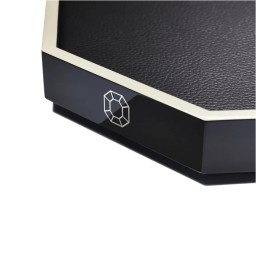 Baccarat, Octogone trays and coasters, Tray large, black