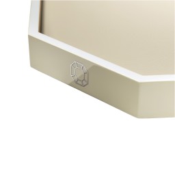 Baccarat, Octogone trays and coasters, Tray large, ivory