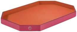 Baccarat, Octogone trays and coasters, Tray large, orange